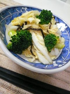 白菜とブロッコリーの塩昆布サラダ☆-レシピのメイン写真