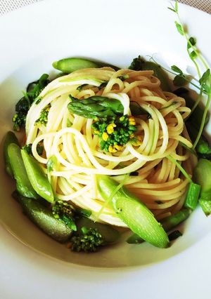 春色パスタ アスパラ 菜の花-レシピのメイン写真