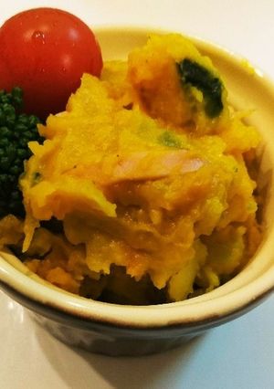 デリ風 かぼちゃのカルボナーラサラダ-レシピのメイン写真