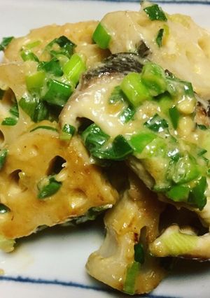 しいたけとレンコンのネギ味噌マヨ炒め-レシピのメイン写真