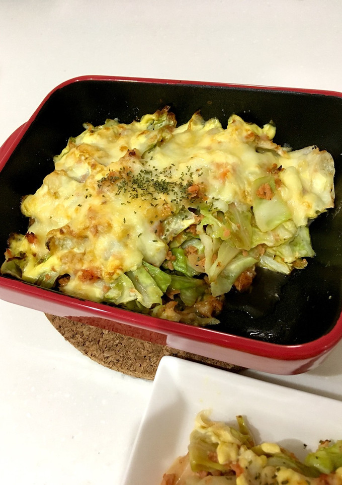 簡単☆キャベツと鮭フレークのチーズ焼き-レシピのメイン写真