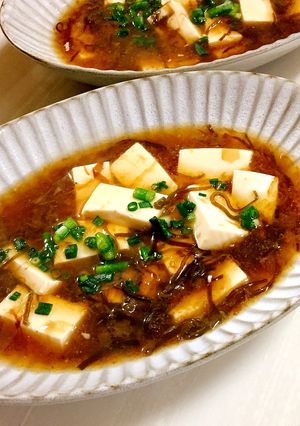 簡単！塩昆布とかつお節で豆腐あん♡-レシピのメイン写真
