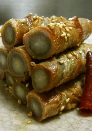 照り照りごぼうの豚肉巻き☆-レシピのメイン写真