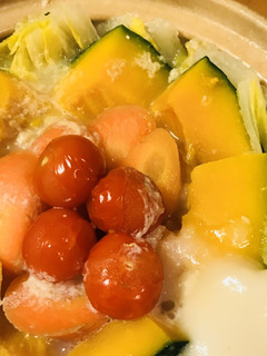 βカロチン鍋☆カボチャ&ニンジンの野菜鍋-レシピのメイン写真