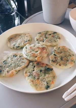 卵乳不使用 米粉のお好み焼き（おやき風）-レシピのメイン写真