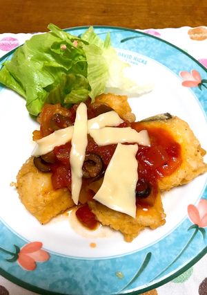 タラのフリッター☆トマトチーズを乗せて-レシピのメイン写真