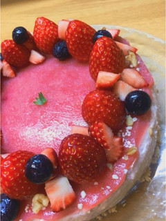 *簡単!苺のレアチーズケーキ*-レシピのメイン写真