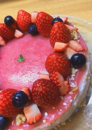 ＊簡単！苺のレアチーズケーキ＊-レシピのメイン写真