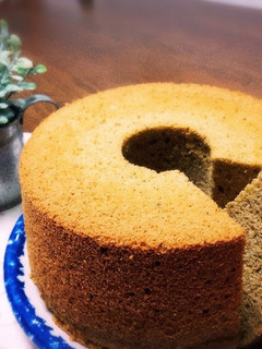 抹茶なくても粉末茶でシフォンケーキ-レシピのメイン写真