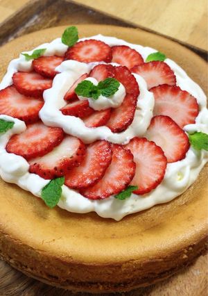 苺のベイクドチーズケーキ-レシピのメイン写真
