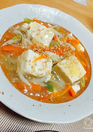 冷蔵庫の野菜で簡単豆腐あんかけ-レシピのメイン写真