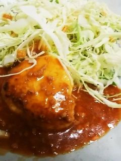 豆腐ハンバーグ麻婆ソースがけ-レシピのメイン写真