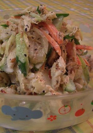セロリと鶏ささみの和風なサラダ♪-レシピのメイン写真