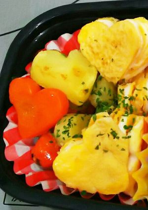カラフルな♥のジャーマンポテト風-レシピのメイン写真
