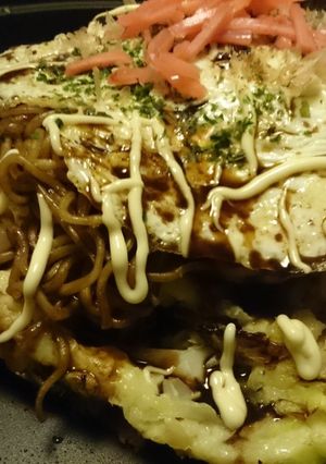 フライパンで小麦粉なしの広島風お好み焼き-レシピのメイン写真