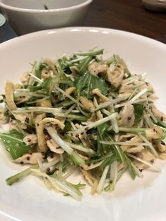 鶏ささみと水菜のマスタードサラダ-レシピのメイン写真