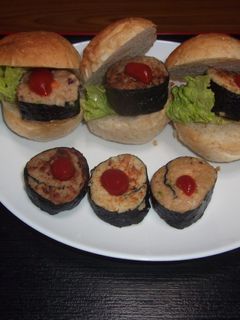 3色のり巻きハンバーガー-レシピのメイン写真