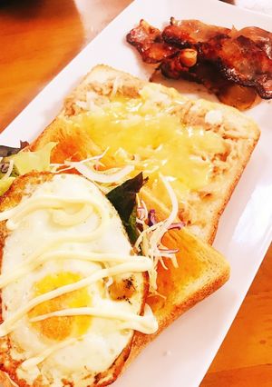 トースト♡目玉焼きとツナパン♡-レシピのメイン写真