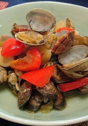 生だしでアサリと野菜のガーリック炒め-レシピのメイン写真