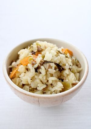 炊き込みご飯【豚高菜ごはん】-レシピのメイン写真