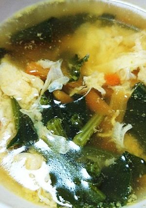 にんじんとほうれん草の卵スープ-レシピのメイン写真