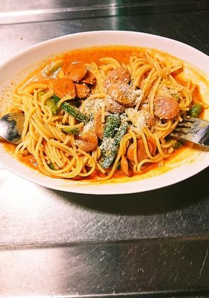 ガスいらずのおひとり様スープスパ-レシピのメイン写真