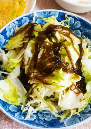 糖質制限☆野菜サラダにもずく酢！-レシピのメイン写真