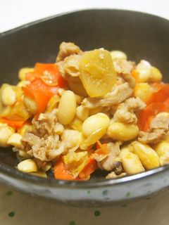 大豆と豚こまの生姜煮♪-レシピのメイン写真