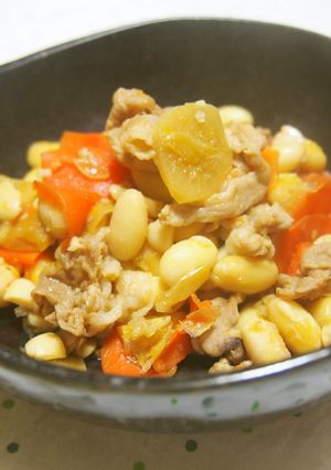 大豆と豚こまの生姜煮♪-レシピのメイン写真