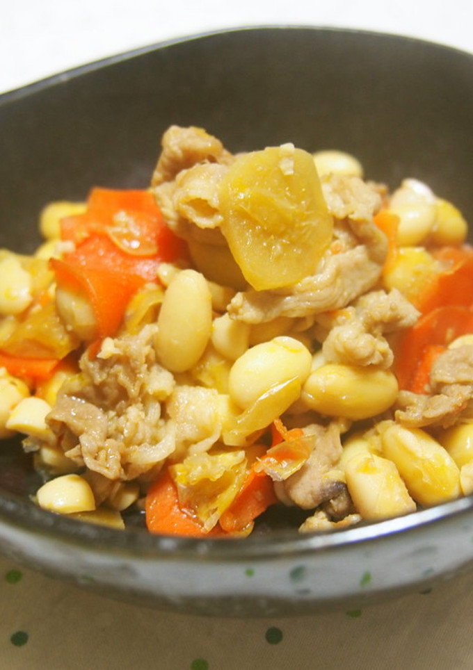 大豆と豚こまの生姜煮♪-レシピのメイン写真