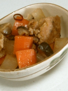 豚挽肉と大根・人参のスクエア煮物-レシピのメイン写真