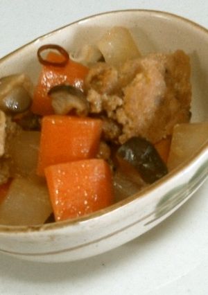 豚挽肉と大根・人参のスクエア煮物-レシピのメイン写真