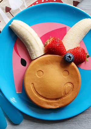 スマイルベイカーで　うさぎパンケーキ-レシピのメイン写真