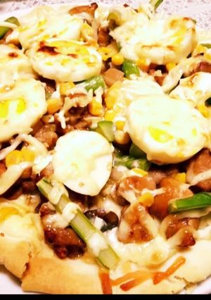 照り焼きチキンのピザ-レシピのメイン写真