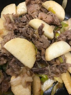 簡単!長芋と牛肉炒め-レシピのメイン写真