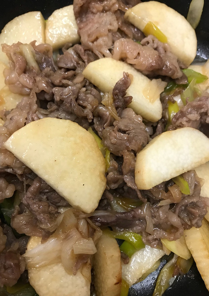 簡単！長芋と牛肉炒め-レシピのメイン写真
