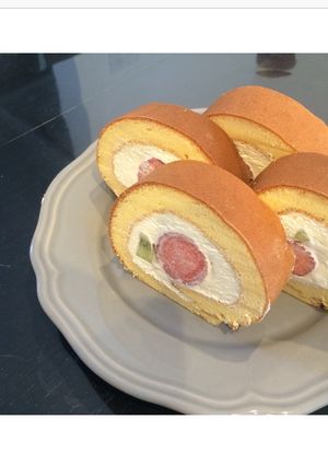 ふわふわロールケーキ♡-レシピのメイン写真