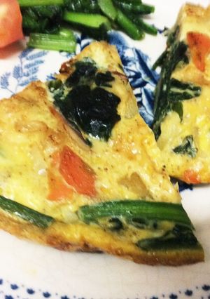 ほうれん草入りのスペイン風オムレツ-レシピのメイン写真
