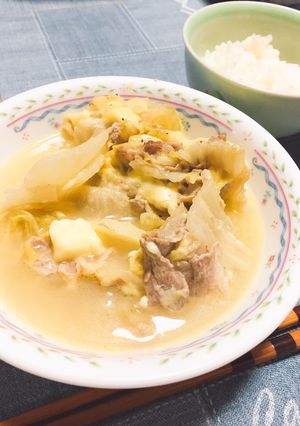 【お手軽】白菜と豚肉のチーズ鍋-レシピのメイン写真