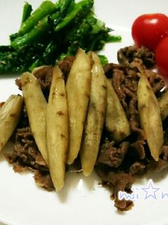牛肉とごぼうの生姜煮-レシピのメイン写真