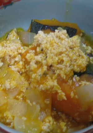 かぼちゃとひき肉の簡単煮物-レシピのメイン写真