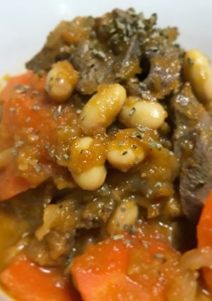 ★簡単★豚ハツと豆のトマト煮込み-レシピのメイン写真