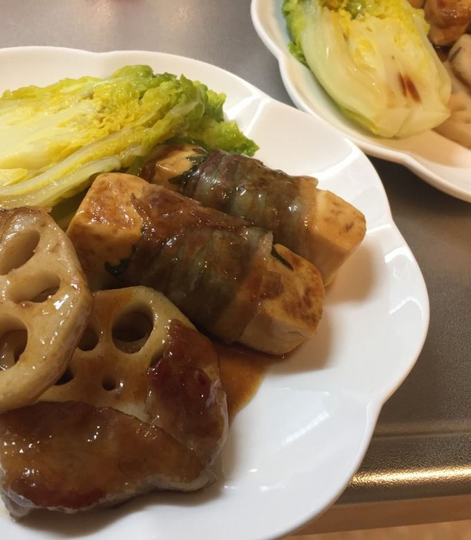 レンコンと豆腐の豚バラ巻き★甘酢あん-レシピのメイン写真