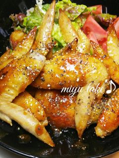 鳥手羽先の香味甘辛焼き♪-レシピのメイン写真