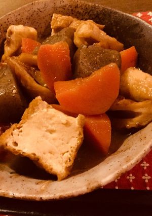 ほっとする味♡厚揚げとこんにゃくの煮物♪-レシピのメイン写真