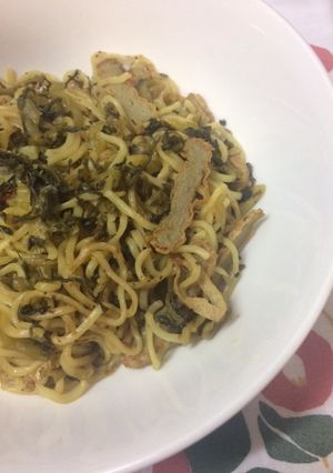 高菜漬と愛媛じゃこ天のピリ辛焼きそば-レシピのメイン写真