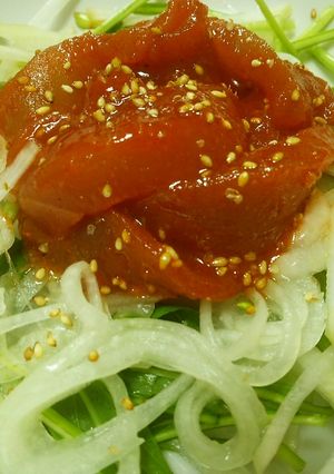 混ぜるだけ３分でまぐろフェ（韓国風刺身）-レシピのメイン写真