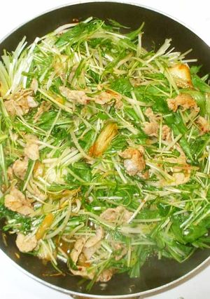 豚肉キムチ♪簡単豚キムチもやし水菜-レシピのメイン写真