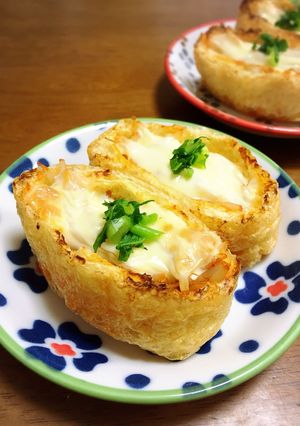 糖質オフ☆ピリ辛もやしの油揚げ焼き-レシピのメイン写真