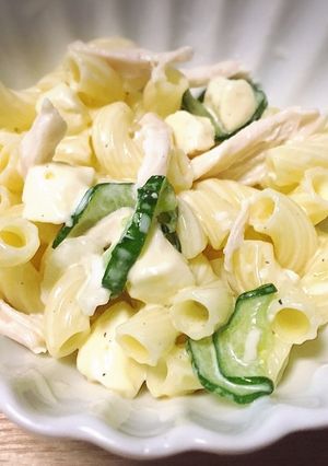 栄養価↑↑鶏胸肉とチーズのマカロニサラダ-レシピのメイン写真
